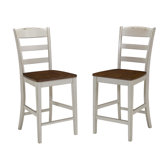 Monarch 24" Stool in Antiqued White Sanded and Distressed Oak