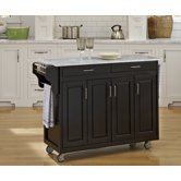 Create-A-Cart Kitchen Cart with Marble Top