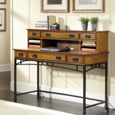 Modern Craftsman Executive Desk with Hutch