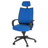 B&uuml;rostuhl / Chefsessel "Mostar Max" mit Armlehnen, Kopfst&uuml;tze und Lordosenst&uuml;tze