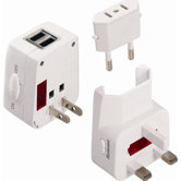 Universal Travel Adapter and Dual USB Charger