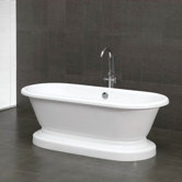 70" x 29" Double Ended Pedestal Bath Tub