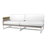 Stripe Aluminum / Mesh Right Sectional with Cushion