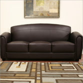 Baxton Studio Sally Leather Sofa