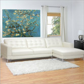 Baxton Studio Babbitt Leather Sectional