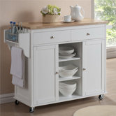 Baxton Studio Meryland Modern Kitchen Cart