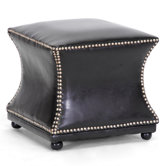 Baxton Studio Ellastone Cube Ottoman