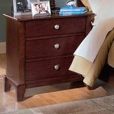 Baxton Studio Barton 3 Drawer Nightstand