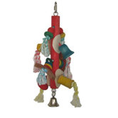 Small Preening Bird Toy with Wood