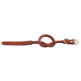 Fashion Tubular Leather Dog Collar in Brown