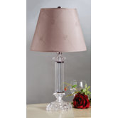 Battersby Accent Lamp with Lucille Shade in Satin Nickel