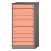 Eye-Level High Standard Cabinet with 11 Drawers: 30" W x 28 1/4" D x 59 1/4" H