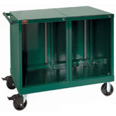 Bench High Extra-Wide Mobile Tool Cabinet with 10 Empty Drawers: 45" W x 28 1/4" D x 40"  H