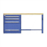 Modular Drawer Workstation with 4 Drawer Cabinet: 60" W x 28" D x 35 1/2"  H