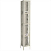 Expanded Metal Locker - Double Tier - 1 Section (Unassembled)