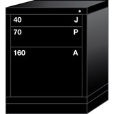Desk High Slenderline Cabinet with 3 Drawers: 22 3/4" W x 28 1/4" D x 26 7/8" H