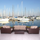 Kingston 4 Piece Deep Seating Group with Cushions