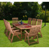 Amazonia Teak  9 Piece Dining Set