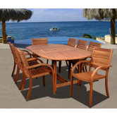 Amazonia Maryland 9 Piece Dining Set
