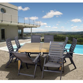 Amazonia Teak Michigan 9 Piece Dining Set