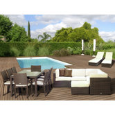 Atlantic 17 Piece Deep Seating Group with Cushions