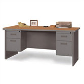 Pronto Contemporary Double Pedestal Office Computer Desk
