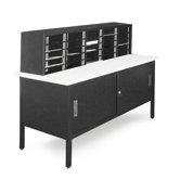 25 Adjustable Slot Literature Organizer with Cabinet