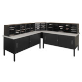 60 Adjustable Slot Literature Organizer with Cabinet