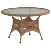 Sommerwind Round Umbrella Table with Glass Top