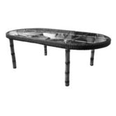 South Terrace Oval Dining Table with Glass Top