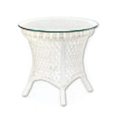 Empire End Table with Glass Top