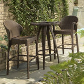 Bali Bar Table Set with Woven Top