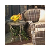 River Run End Table with Faux Birch Top