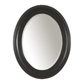 Oval Mirror in Antique Black