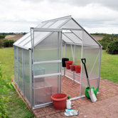 Greenhouse with Base Frame and Staging
