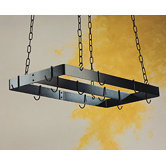 Gourmet Ceiling Mount Pot Rack with Centerbar