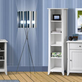 Vice Versa Slim Bookcase in White Lacquer