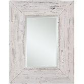 Wilkes Mirror in Distressed White