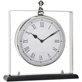 Dayton Clock in Shiny Nickel