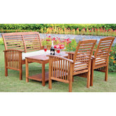 4 Piece Bench Seating Group