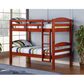 Twin Bunk Bed with Built-In Ladder
