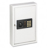 Locking Electronic Keypad 48-Key Steel Cabinet, 11-3/4w x 4d x 17-3/4h, Platinum