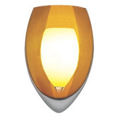 Wall Sconce with Clear Murano Glass