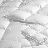 Down Satin Hutterite King Duvet in White