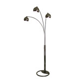 Triplet Three Light Arc Floor Lamp in Black nickel