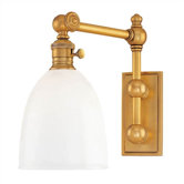 Monroe 11" Swing Arm Wall Lamp in White Shade