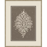 Paisley Wall Art in Taupe and Grey
