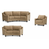 Luna 3 Piece Leather Living Room Set