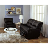 Cricket 2 Piece Leather Reclining Living Room Set