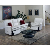 Viva 2 Piece Leather Reclining Living Room Set